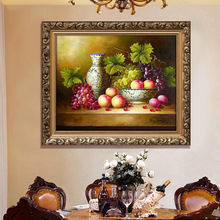 装饰画客厅手绘油画油画复静物餐厅古典纯水果欧式别墅酒店挂画