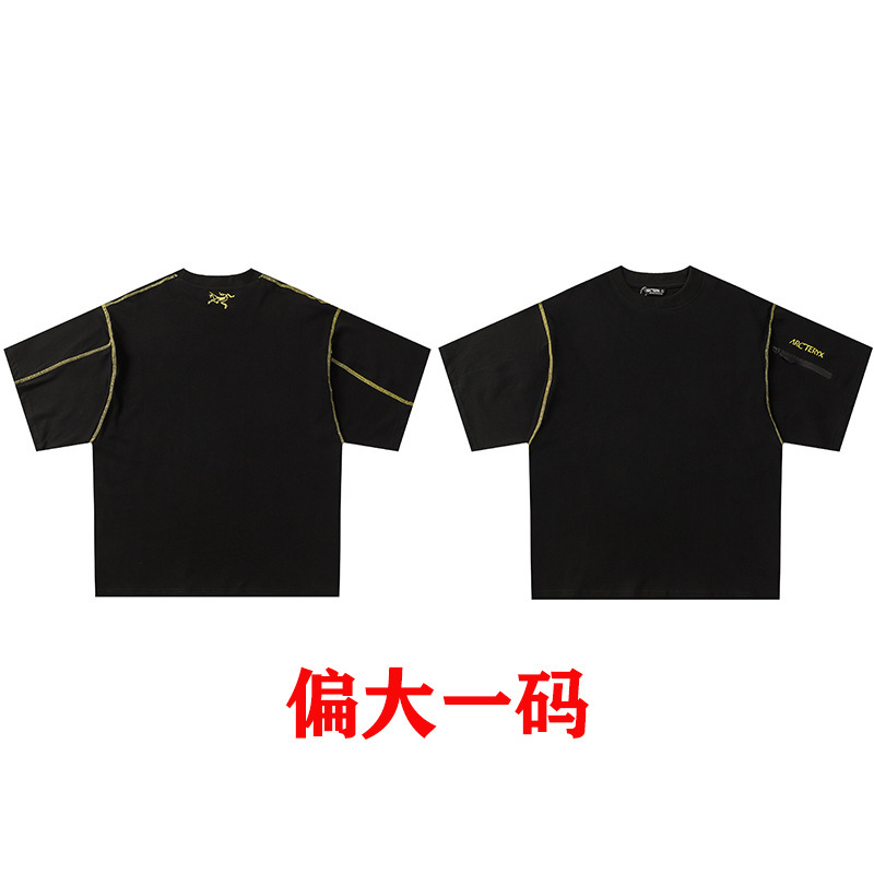 跨境潮牌始鸟家25夏季短袖春季新款情侣圆领宽松运动休闲男女T桖|undefined