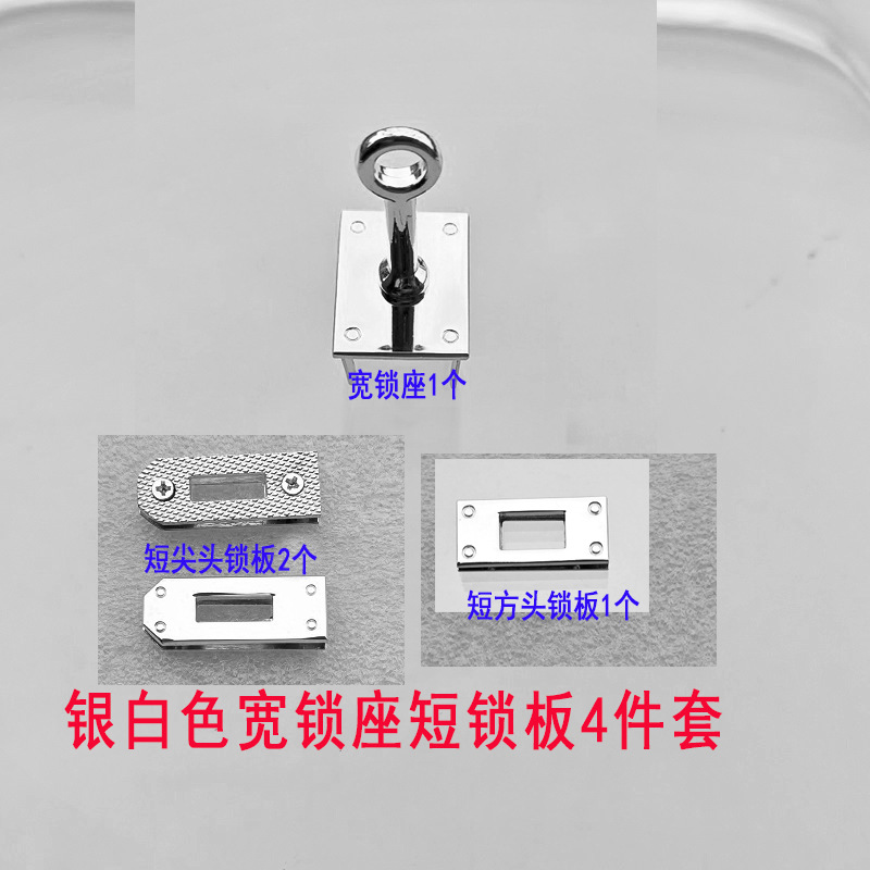 Accesorios metálicos rectangulares de placa de bloqueo doble D gancho de tornillo de bloqueo arco pequeño platino Kelly bolso de mujer tornillo de clavo