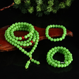 Live gift ancient Nepal 108 beads bracelet green multi-ring beads bracelet beads tower chain necklace