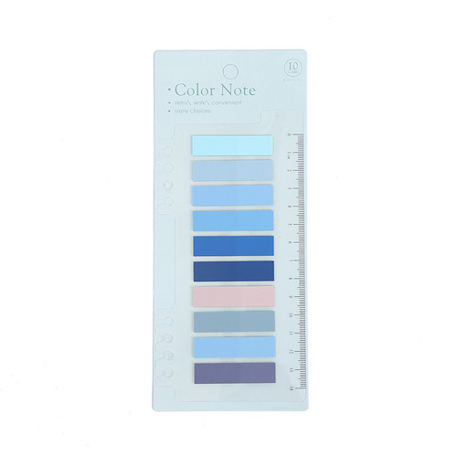 Morandi color index sticker PET sticky note ins style set color note pad combination note paper N times sticker