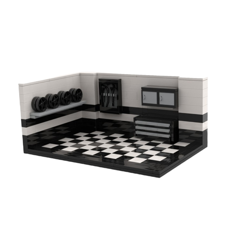 Creative Building Block Garage Assembly Set Educational Toy_voghion.com