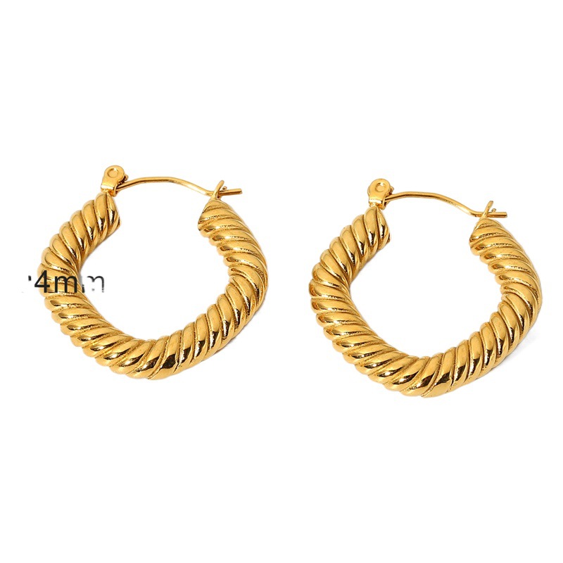 Amazon con el mismo patrón de aretes de fundición ligera aretes de estilo de lujo retrógrado aretes de acero inoxidable temperamento aretes