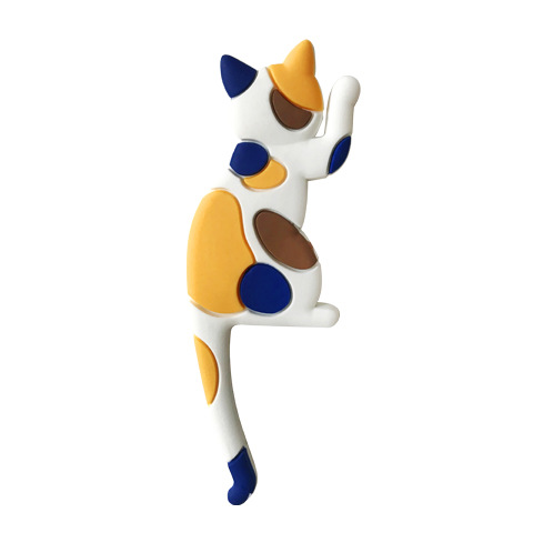 Japonés creativo de dibujos animados gato cola nevera imán gancho Gancho de imán de nevera fuerte gancho magnético