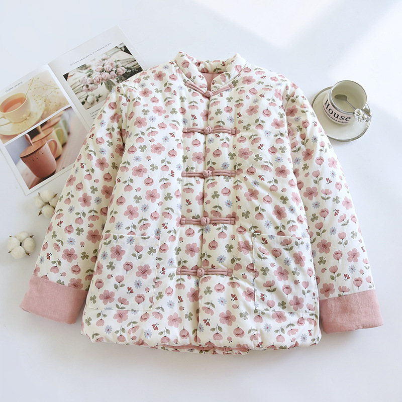 49 Pure Cotton Cotton Clothes Women's Winter Clothes Mother Thickened Warm Short Cotton Coat for Middle-aged and Elderly Wearing Cotton Coat