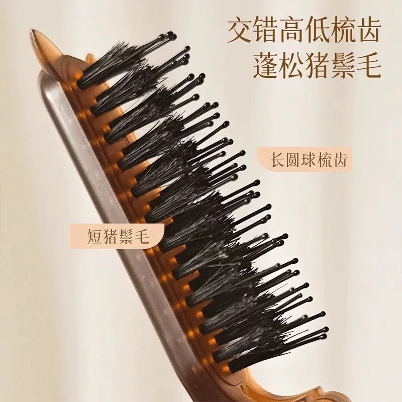 Portable folding bristle comb