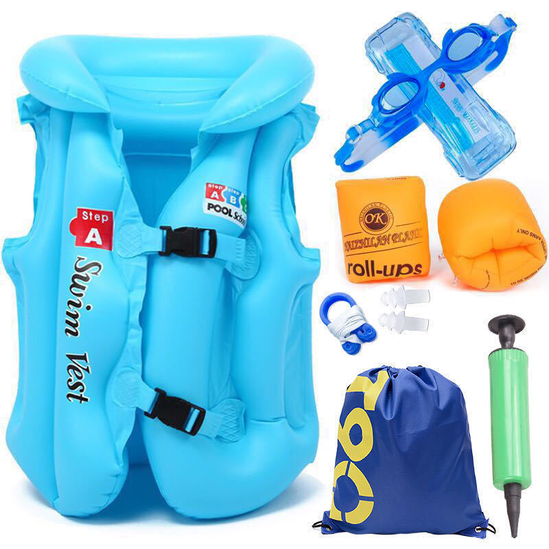 **블루 구명조끼 + 6종세트-S사이즈 5-12.5kg **