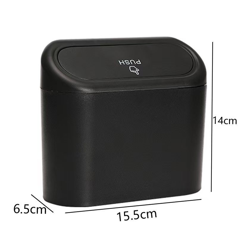 contenedor de basura del automóvil creativo montado en el automóvil puerta colgante tipo contenedor de almacenamiento tipo tapa giratoria de presión tipo contenedor de basura del automóvil