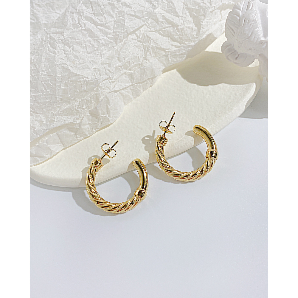 Fashion C Shape Stainless Steel Earrings Stainless Steel Earrings