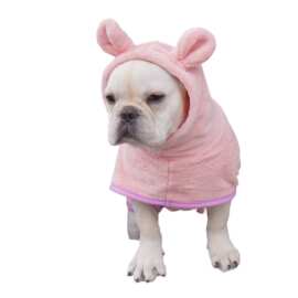 外贸定制可爱宠物服饰宠物冬季珊瑚绒浴袍猫咪小中型犬狗狗衣服