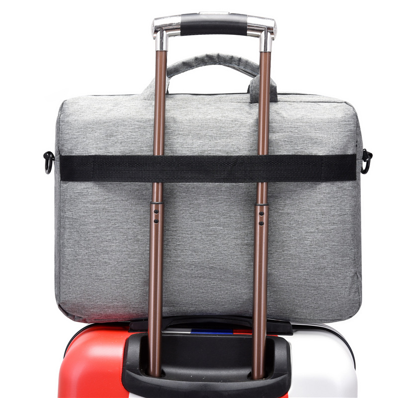 跨境工廠筆記本電腦16英寸單肩包可印製商務會議包手提公文包