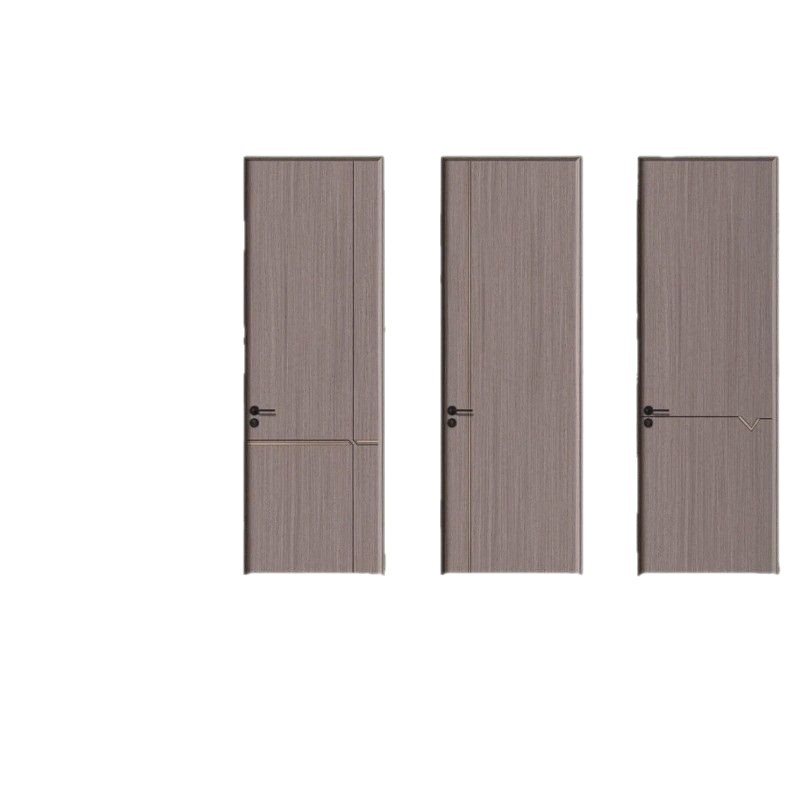 Fábrica de puertas de madera de madera maciza al por mayor lujo ligero simple puerta de dormitorio compuesta puertas sin pintura puertas ecológicas puertas de madera pintadas image 6