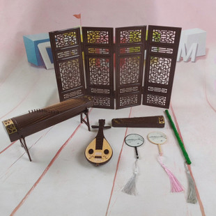 Chinese style costume doll classical ethnic fairy p fan pipa guzheng doll toy accessories