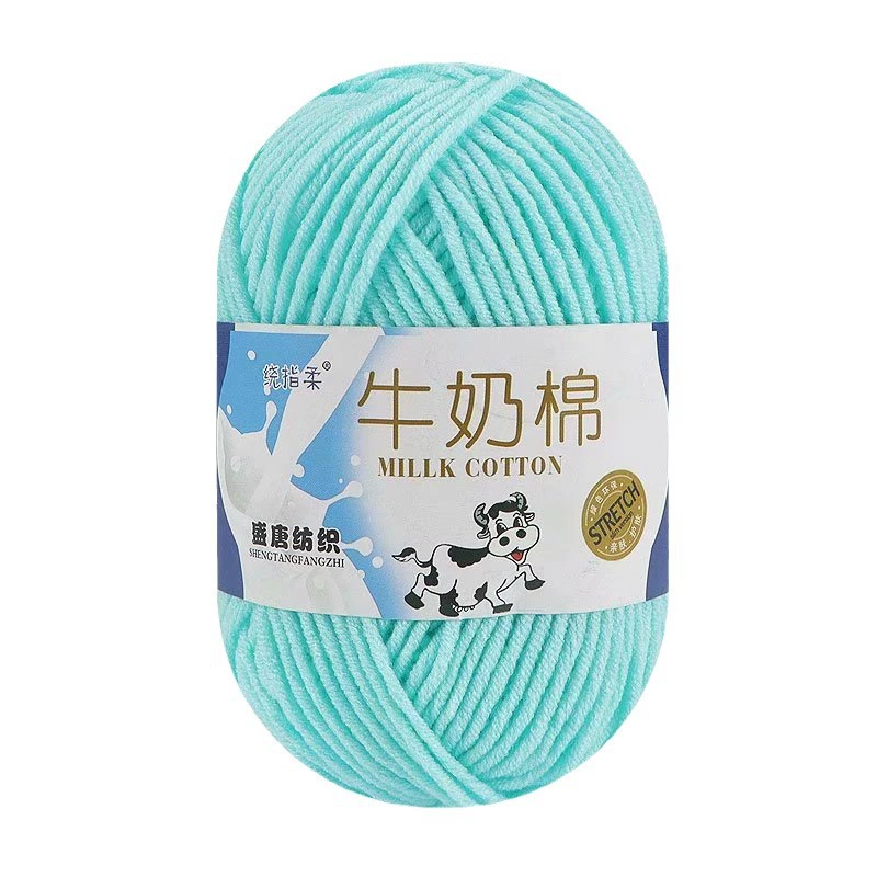 Пряжа (Dahua Textile) молочный хлопок 50 г — пятимоточная пряжа крючком, цветовая палитра в большом объёме