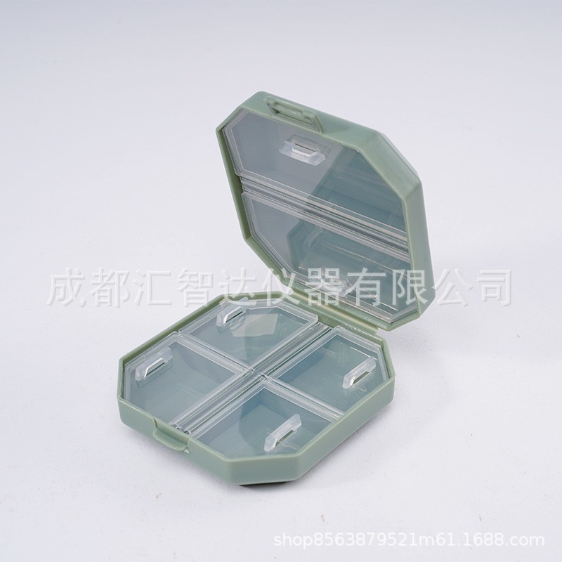 6格双层药盒-绿色