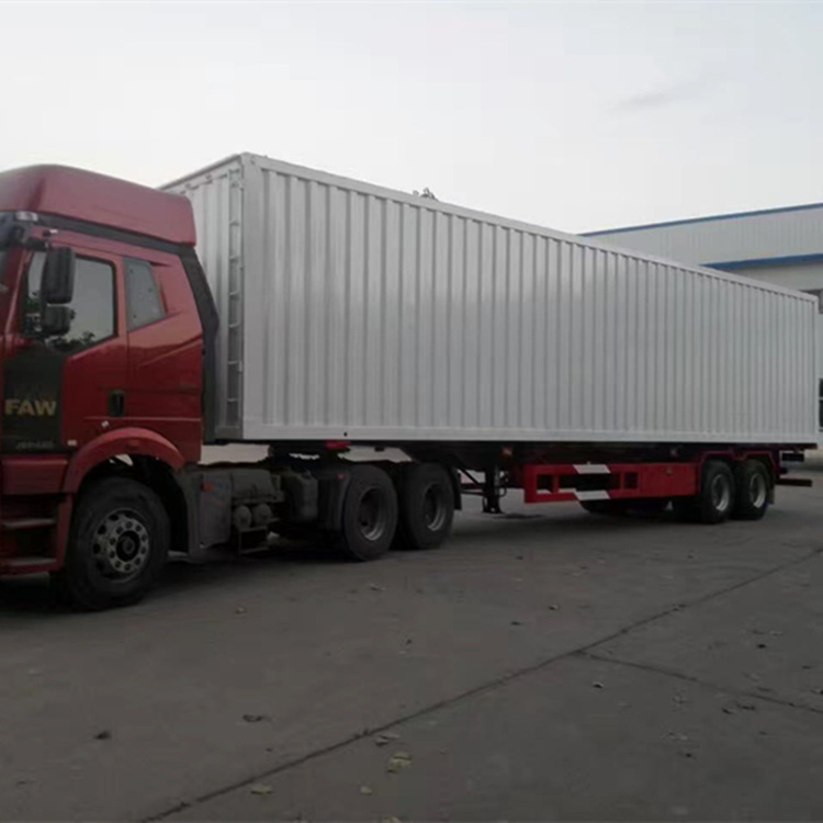 供应13米75集装箱快递半挂车图片 16米物流集装箱运输半挂车