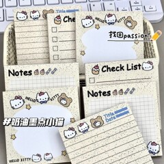 墨点kt可爱简约便利ins卡通颜值少女便签学生高颜值学习粘性留言