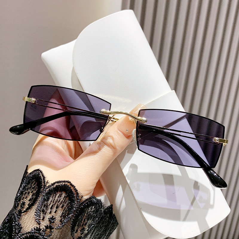 Gafas de lectura de moda que cambian de color fotosensibles Gafas anti-luz azul en polvo brillante sin marco Gafas de lectura de negocios de alta definición terminadas