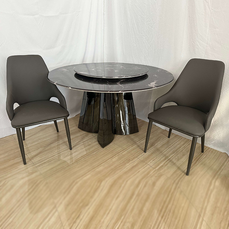 Dinning Table Shengfang Factory Customized Marble Slate Dining Table and Chair Combination Dining Table and Chair Set