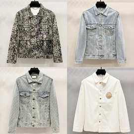 跨境高版本秋季新款古家DO家迪家驴家字母提花刺绣牛仔外套男女款