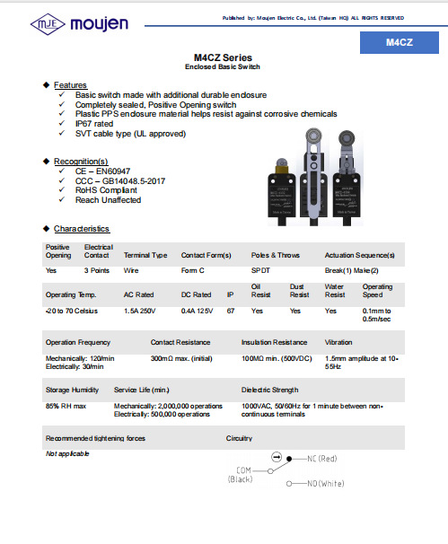 台湾茂仁MOUJEN按钮开关指示灯M22K M22L M22LC M22E M22EL
