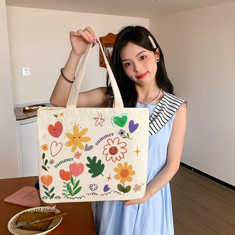 Canvas-Tasche, Damen-Handtasche 2024 mit großem Fassungsvermögen, Umhängetasche für Studenten_voghion.com