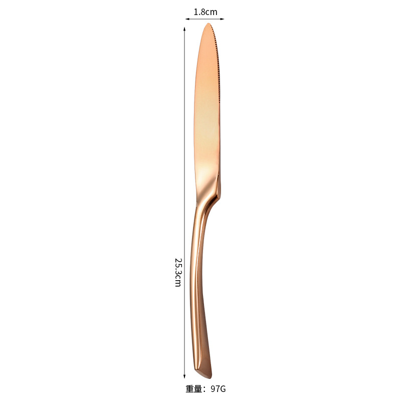 Kaya creativo cuchillo y tenedor cuchara vajilla occidental europea regalo Hotel cuchillo de carne y tenedor cola de pescado vajilla de acero inoxidable traje