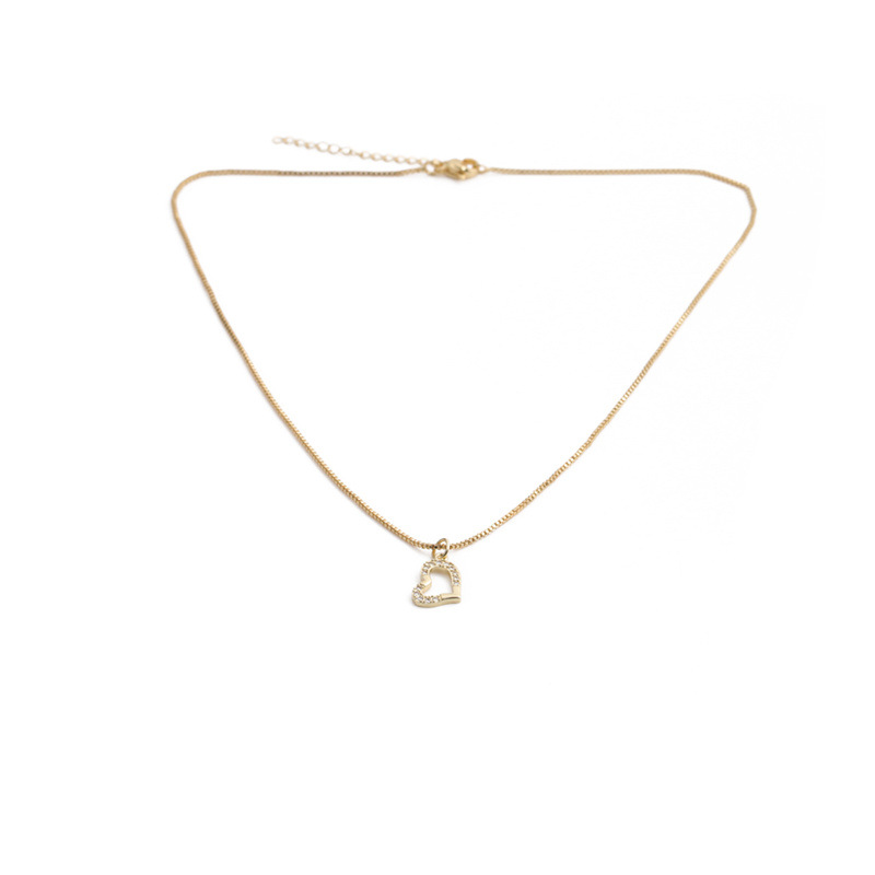 Fashion Heart-shaped Devil Eyes Zircon Pendant Necklace