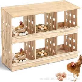跨境木质鸡巢箱可拆卸小鸡孵蛋箱栖息地家用鸡鸭筑巢箱母鸡窝鸡舍