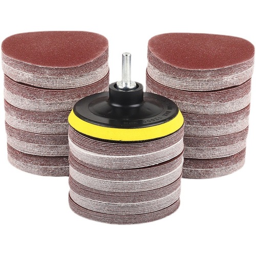 4-inch round flocked sandpaper disc hand electric drill angle grinder polishing self-adhesive woodworking sandpaper disc 100mm