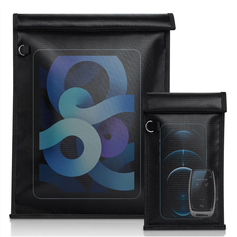 Fireproof Waterproof RFID Mobile Phone Tablet Laptop Radio Faraday Key Protective Cover Anti-theft Anti-tracking