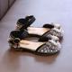 Girls' Princess Shoes 2024 Spring New Style Baotou Cool Shoes Children Play Bow Crystal Shoes Baby Shoes