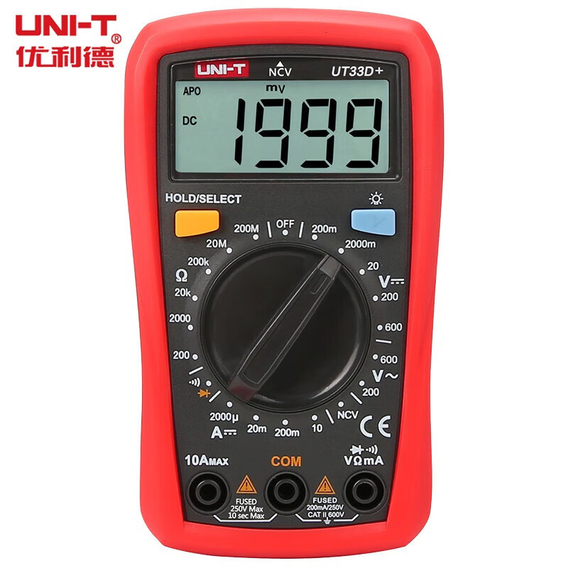 UNI-T UT33D + multímetro digital de mano (2 a generación)