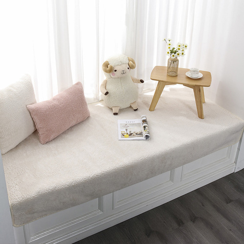 Bay window mat window sill mat modern simple lamb velvet thickened plush mat autumn and winter non-slip balcony tatami cushion