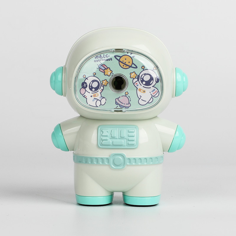 7860 astronauta cuchillo de lápiz mano rotación cuchillo de lápiz para el día de la infancia regalo afilador de lápiz al por mayor