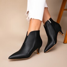 X 37111 Pointed Toe Kitten Heel Boots ��ͷ��ѥ �羳����