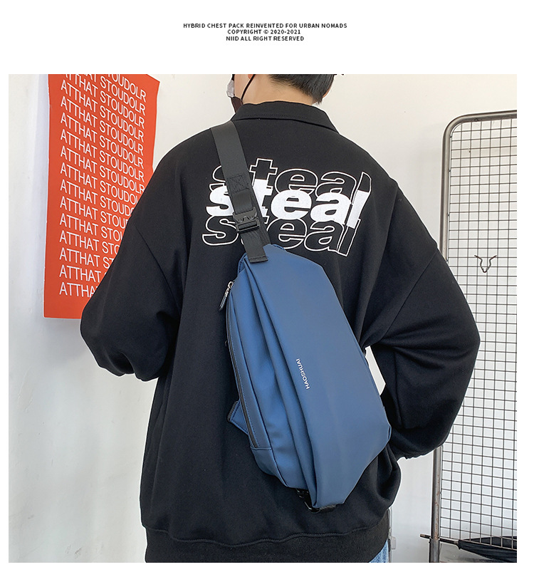 Multi-functional men's crossbody bag, chest bag, men's cycling charter, single-shoulder backpack, men's sports and commuting bag, trendy undefined