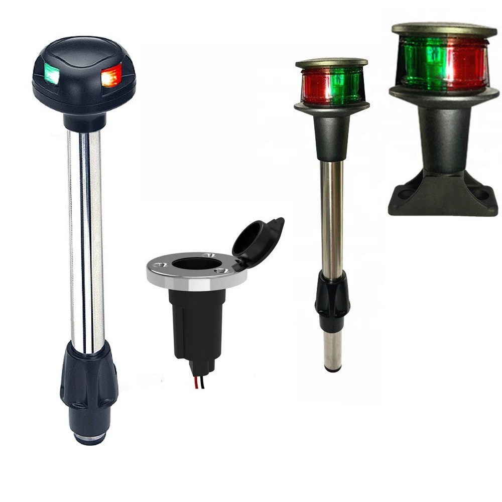 Яхта стальная труба из нержавеющей стали двухцветный длинный стержень светильник красный зеленый интегрированный фонарь