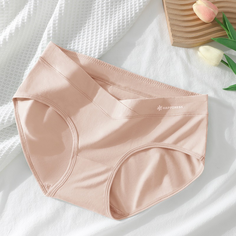 Ropa interior de maternidad de algodón transpirable de algodón antibacteriano inferior entrepierna embarazada temprano, medio y tardío posparto sin costuras más ropa interior de maternidad de tamaño