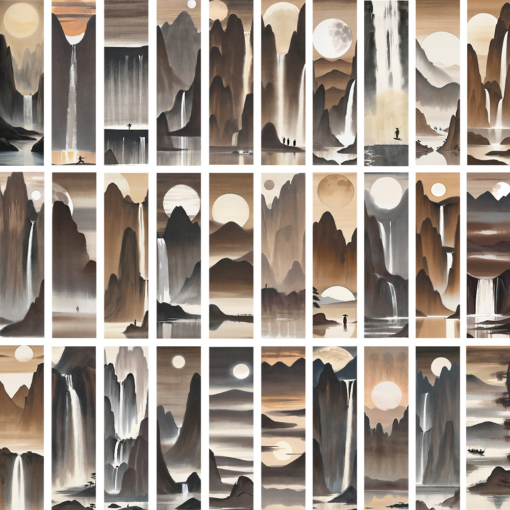 Micro-tinta, una variedad de estilos, marcadores, dibujos animados avanzados, arte antiguo, bricolaje, registros de lectura para estudiantes, marcadores exquisitos en papel