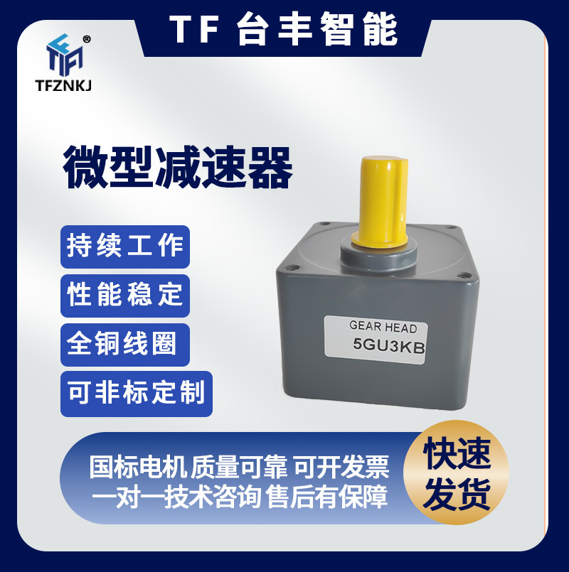 TF台丰减速齿轮箱变速箱可配6W-200W交流220V正反转齿轮减速电机