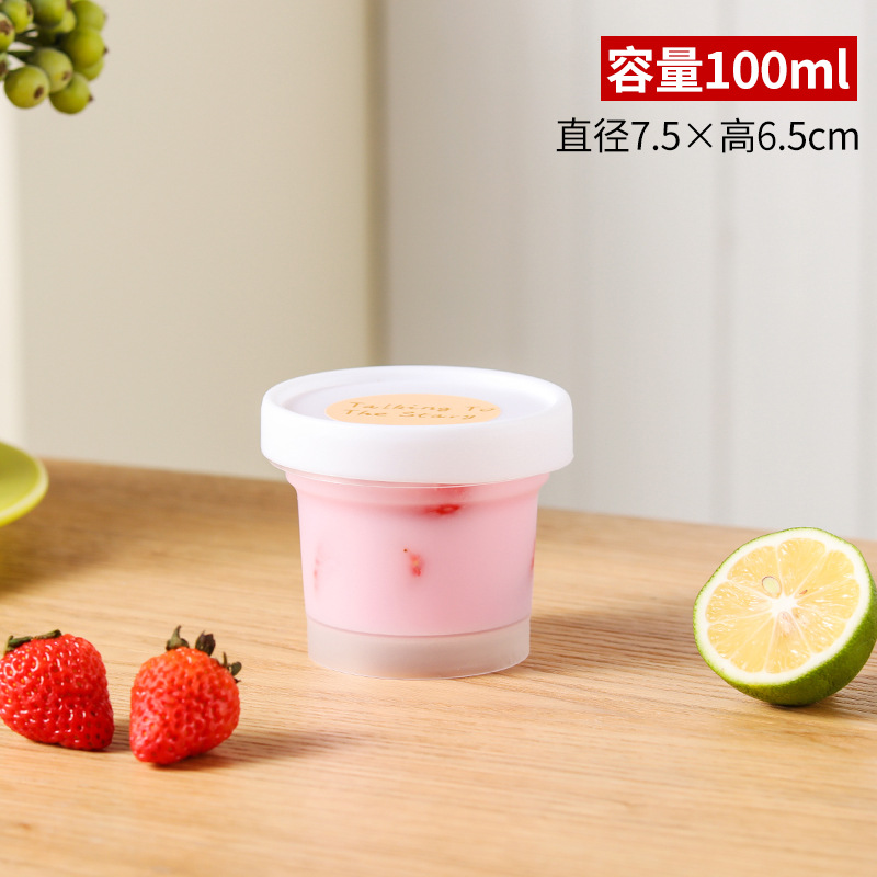 Taza de pudín desechable doble cuenco especial de leche gelatina postre taza de yogur de coco taza de helado