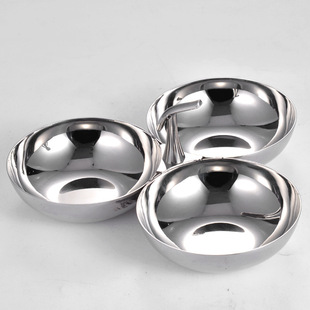 304 Stainless Steel Snack Plate, Penguin-shaped Handle, Three-head Snack Rack, Fruit Plate, High-end Restaurant Bar Nut Bowl