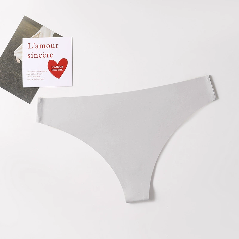Трусики-стринги (кремовая нить) бесшовные T-back, йога underwear, белый и цветной, размеры S–XL, варианты плюс-сайза