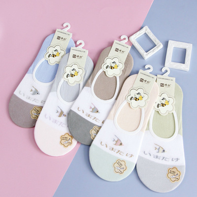 Spring and summer pure cotton Socks ventilation Sweat invisible Socks solar system lovely Thin section Shallow mouth Low-waisted Socks wholesale