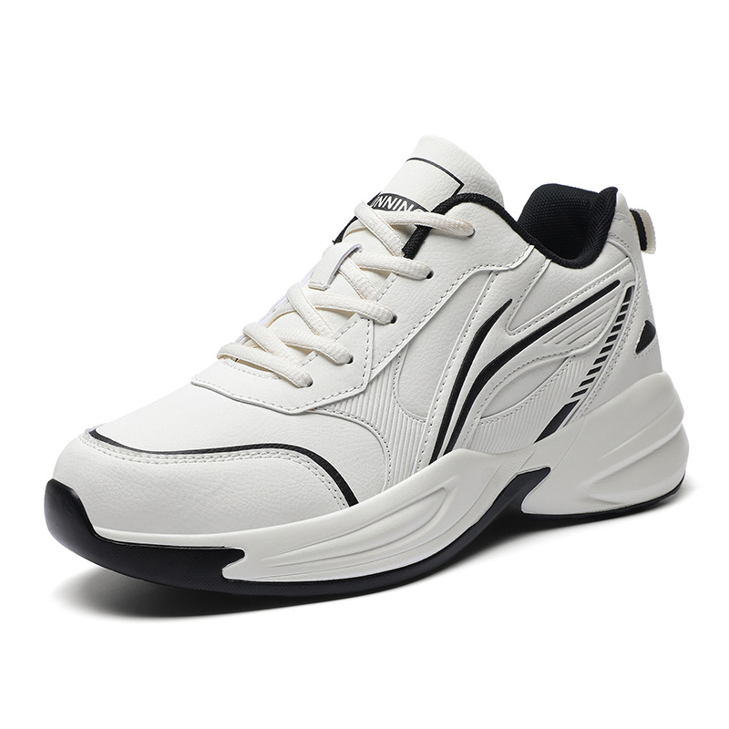 Otoño y invierno nuevos zapatos de hombre antideslizantes zapatos deportivos casuales negros de mediana edad zapatos de papá con suela suave zapatos de viaje resistentes al desgaste