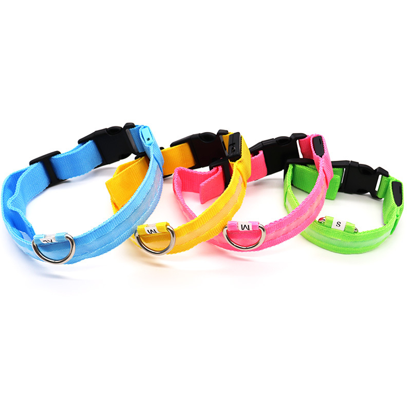 Transfronterizos collar de mascotas accesorios para perros fuera de la pérdida de perros collar led collar luminoso joyas para gatos collar de perro