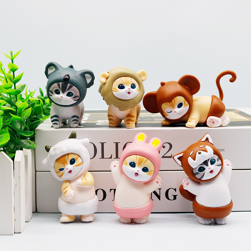 Mofusand Fushandi Cat Series Furry Party Blind Box Peripheral Figures Trendy Toys Car Ornaments
