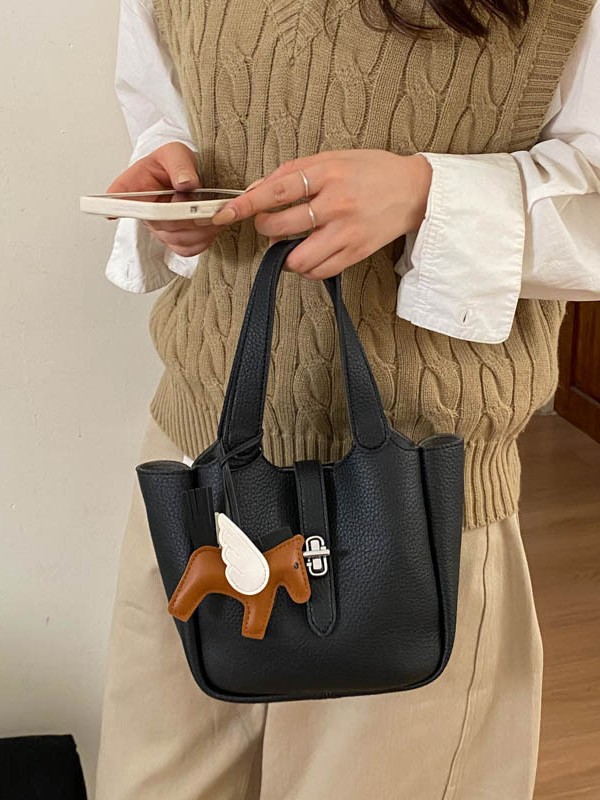 Bolso para mujeres 2026 venta caliente nuevo nicho coreano bolso de cubo portátil de textura alta moda lujosa bolsa de mochila