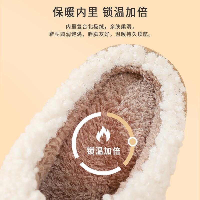 Venta al por mayor 2110 oso de peluche Zapatillas de algodón Otoño e Invierno de las mujeres lindas zapatos de confinamiento interior pareja casa antideslizante felpa